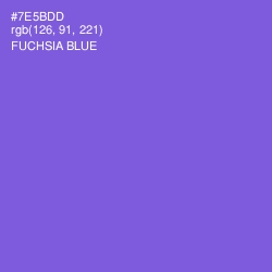 #7E5BDD - Fuchsia Blue Color Image