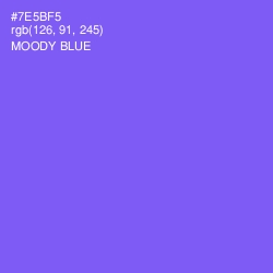 #7E5BF5 - Moody Blue Color Image