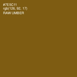 #7E5C11 - Raw Umber Color Image