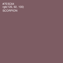 #7E5C64 - Scorpion Color Image