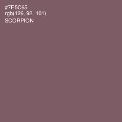 #7E5C65 - Scorpion Color Image