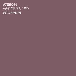 #7E5C66 - Scorpion Color Image