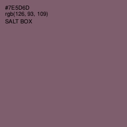 #7E5D6D - Salt Box Color Image