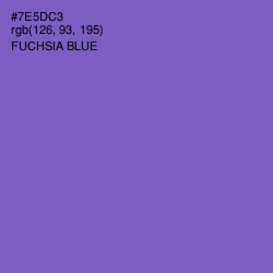 #7E5DC3 - Fuchsia Blue Color Image