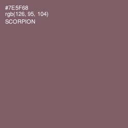 #7E5F68 - Scorpion Color Image