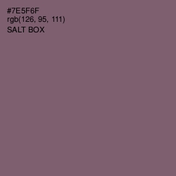 #7E5F6F - Salt Box Color Image