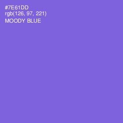 #7E61DD - Moody Blue Color Image