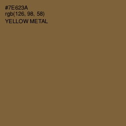 #7E623A - Yellow Metal Color Image