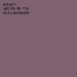 #7E6271 - Old Lavender Color Image