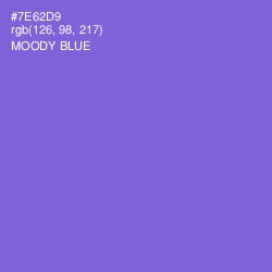 #7E62D9 - Moody Blue Color Image
