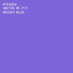 #7E63D9 - Moody Blue Color Image