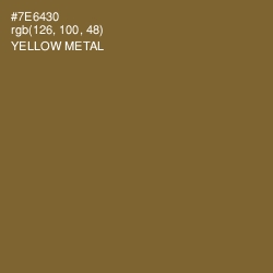 #7E6430 - Yellow Metal Color Image