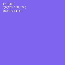 #7E64EF - Moody Blue Color Image