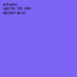 #7E64F6 - Moody Blue Color Image