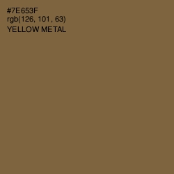 #7E653F - Yellow Metal Color Image