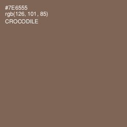 #7E6555 - Crocodile Color Image