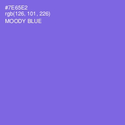 #7E65E2 - Moody Blue Color Image
