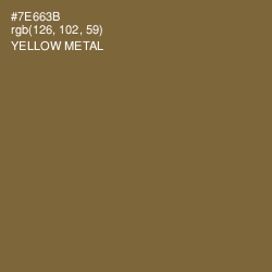 #7E663B - Yellow Metal Color Image