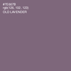 #7E667B - Old Lavender Color Image