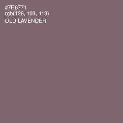 #7E6771 - Old Lavender Color Image