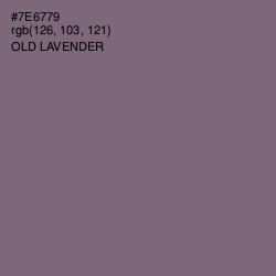 #7E6779 - Old Lavender Color Image