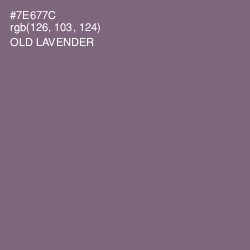 #7E677C - Old Lavender Color Image