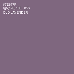#7E677F - Old Lavender Color Image
