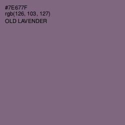 #7E677F - Old Lavender Color Image