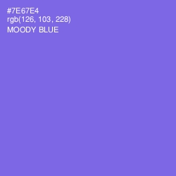 #7E67E4 - Moody Blue Color Image