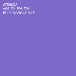 #7E68CA - Blue Marguerite Color Image