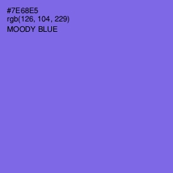 #7E68E5 - Moody Blue Color Image