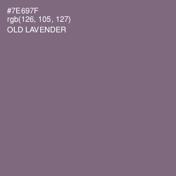 #7E697F - Old Lavender Color Image