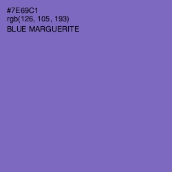 #7E69C1 - Blue Marguerite Color Image