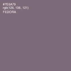 #7E6A79 - Fedora Color Image