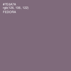 #7E6A7A - Fedora Color Image