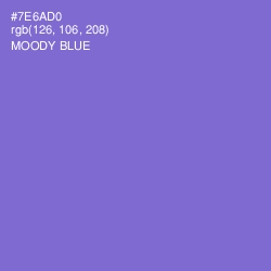 #7E6AD0 - Moody Blue Color Image