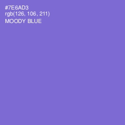 #7E6AD3 - Moody Blue Color Image