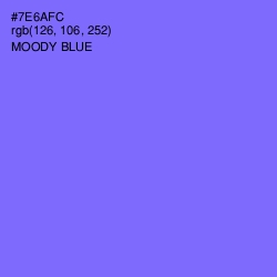 #7E6AFC - Moody Blue Color Image