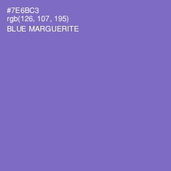 #7E6BC3 - Blue Marguerite Color Image