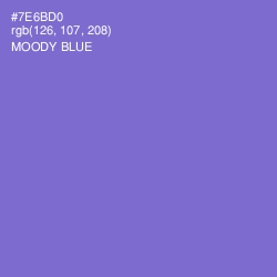 #7E6BD0 - Moody Blue Color Image