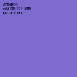 #7E6BD0 - Moody Blue Color Image