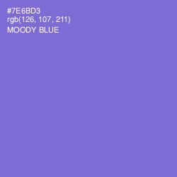 #7E6BD3 - Moody Blue Color Image