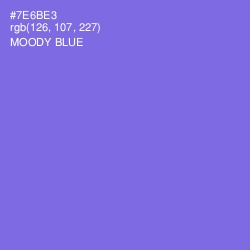 #7E6BE3 - Moody Blue Color Image