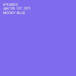 #7E6BED - Moody Blue Color Image