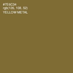 #7E6C34 - Yellow Metal Color Image