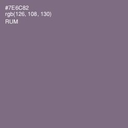 #7E6C82 - Rum Color Image