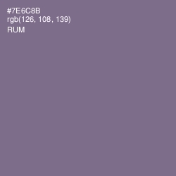 #7E6C8B - Rum Color Image