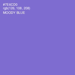 #7E6CD0 - Moody Blue Color Image