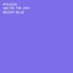 #7E6CEA - Moody Blue Color Image