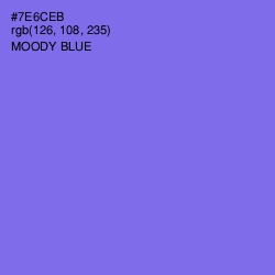 #7E6CEB - Moody Blue Color Image